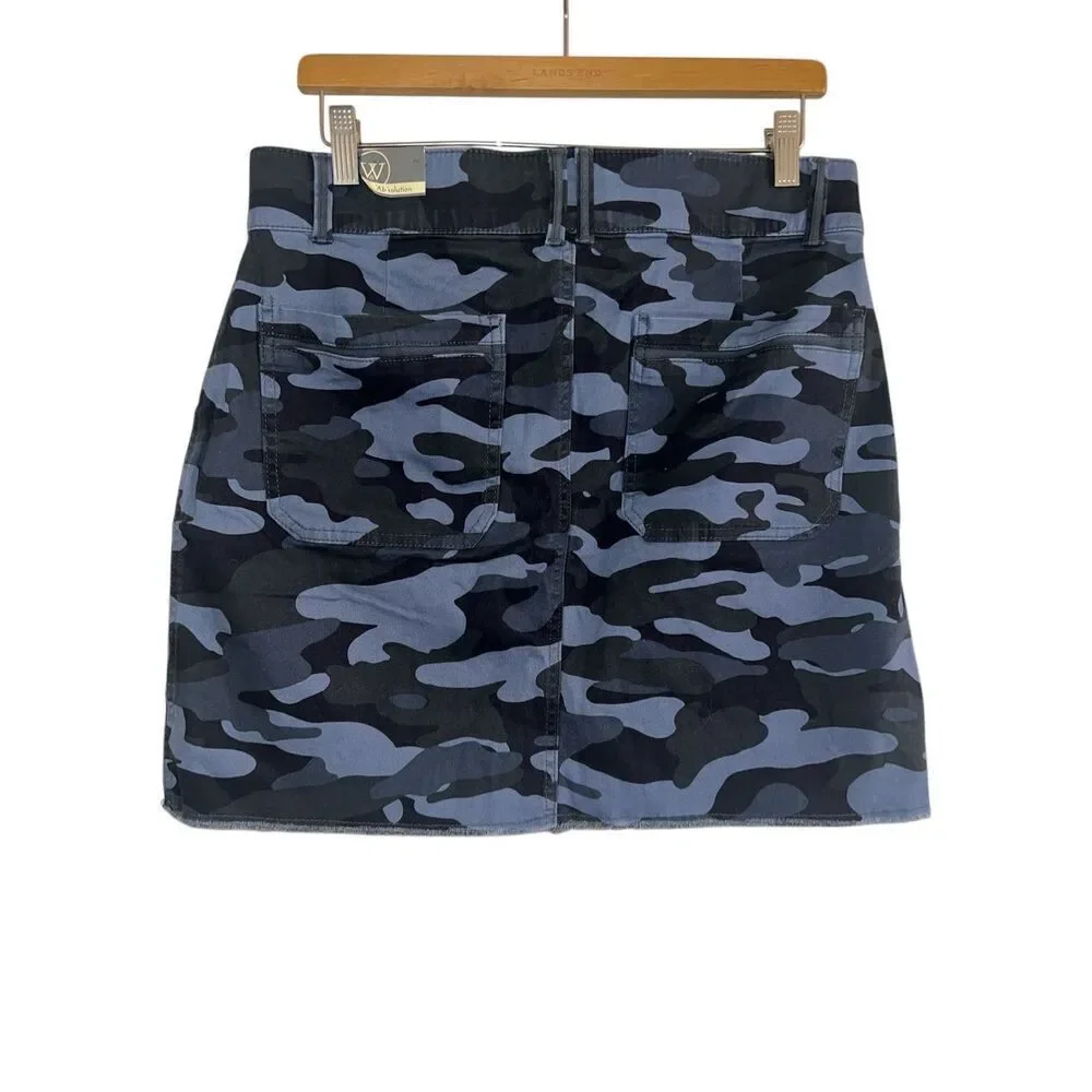 ✨Wit & Wisdom Blue Vintage Indigo Camo Sz 10 Mini Skirt✨